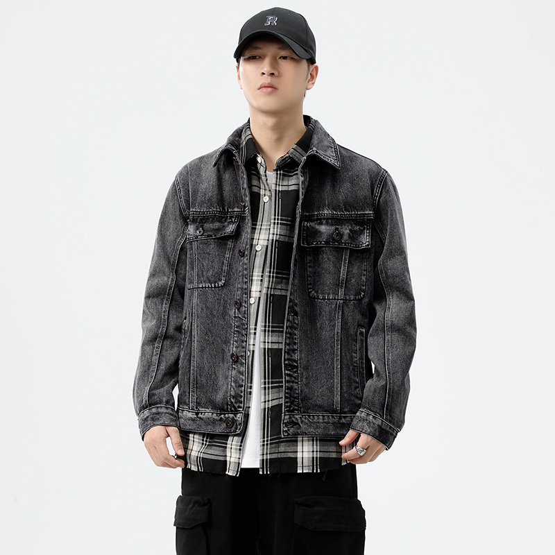 Streetwear Brands - Veste en jean délavée coupe ample