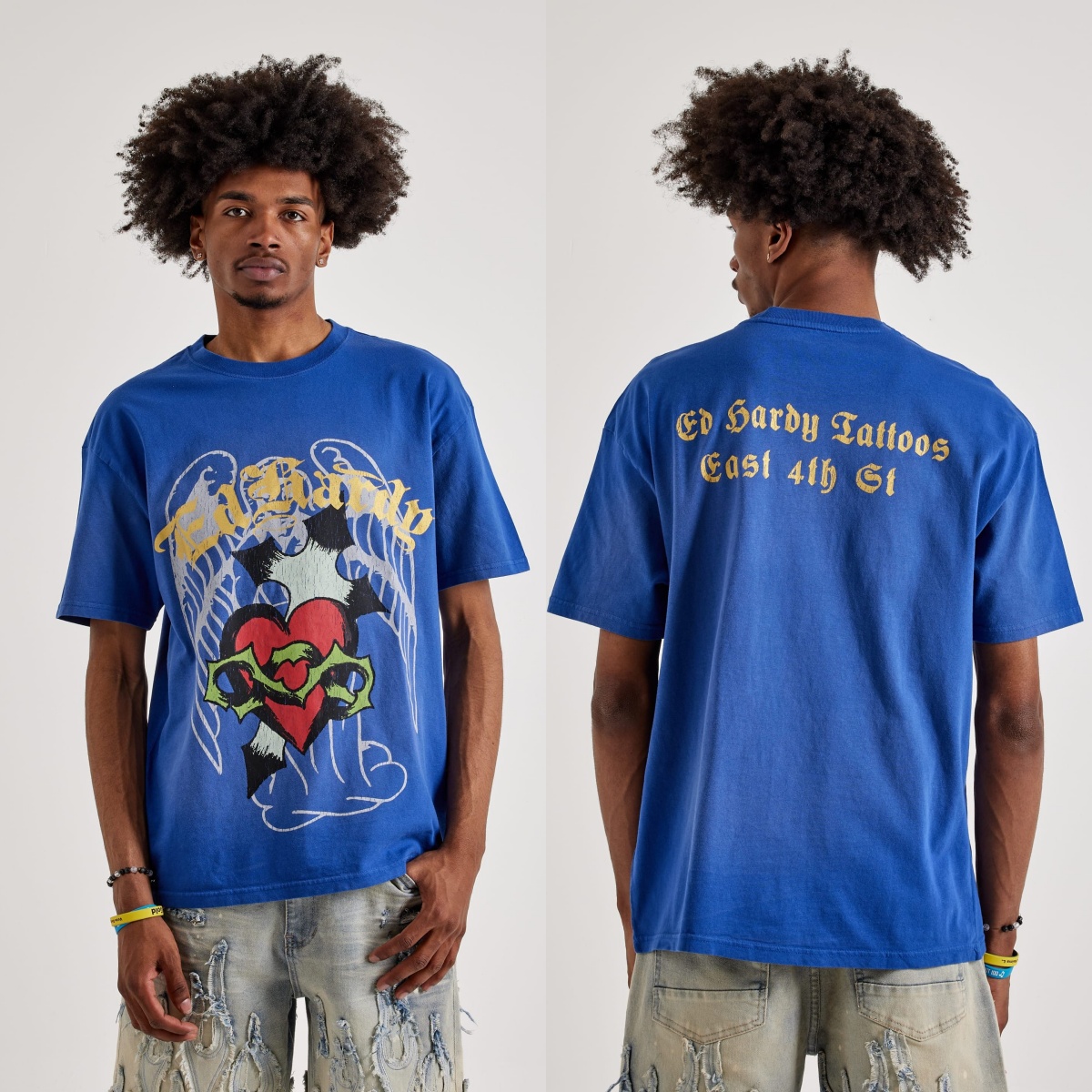 Streetwear Brand Heart - T-shirt graphique en coton pour hommes