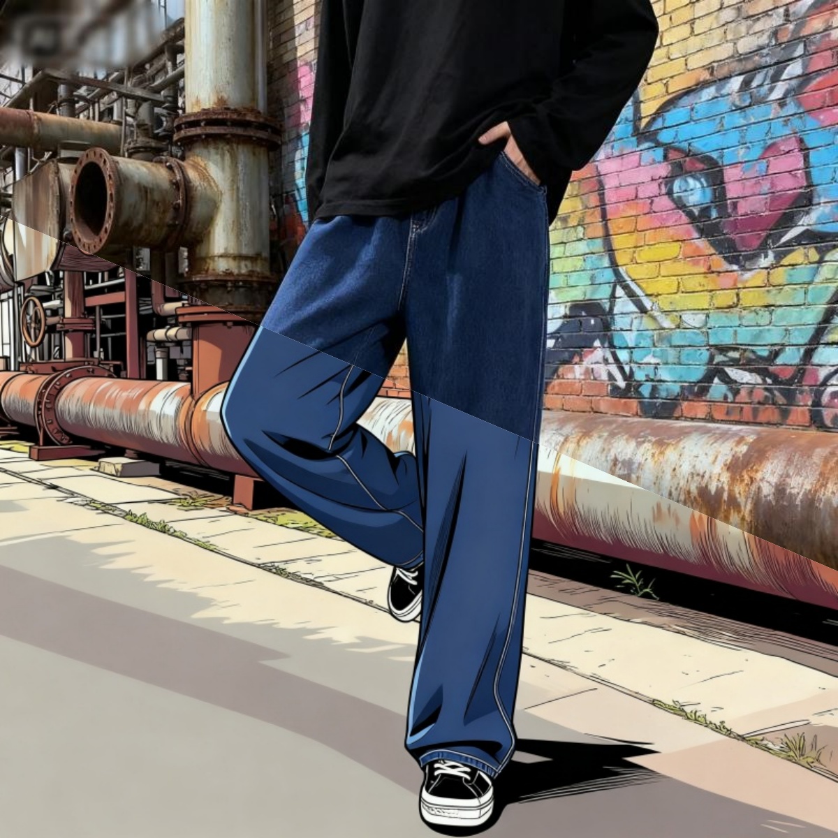 Style coréen Streetwear nouvel - Streetwear Brand Jeans avis et prix